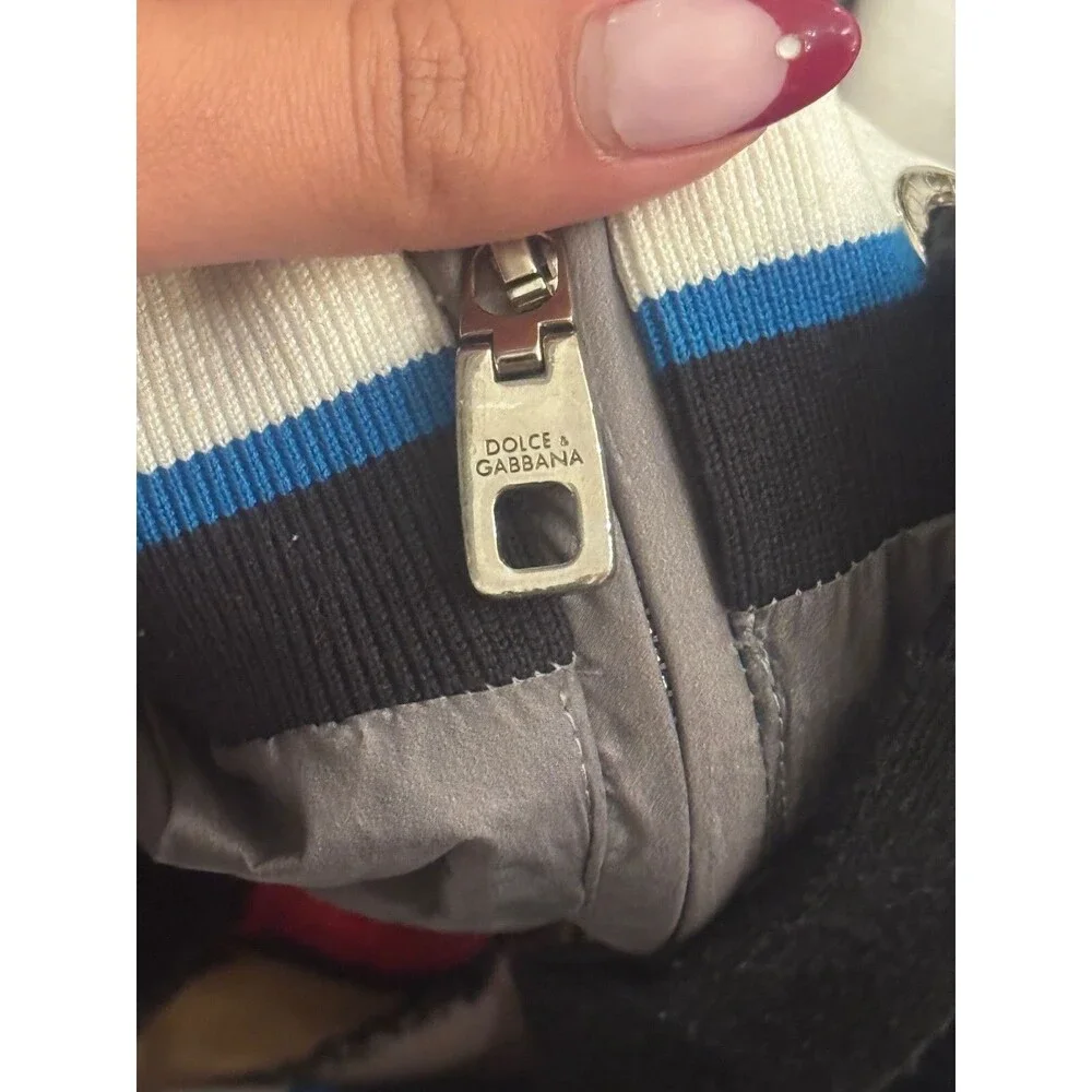 Dolce & Gabbana Men's K-way Dog Patch Jacket Ribbed Zip-Up Printed NEW  XL - Picture 4 of 12